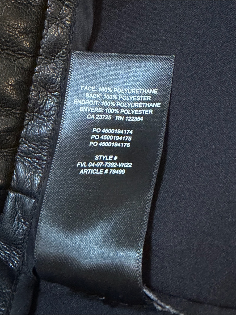 Aritzia Wilfred Patio Skirt Black Faux Leather Mini with Side Slit - Picture 4 of 7